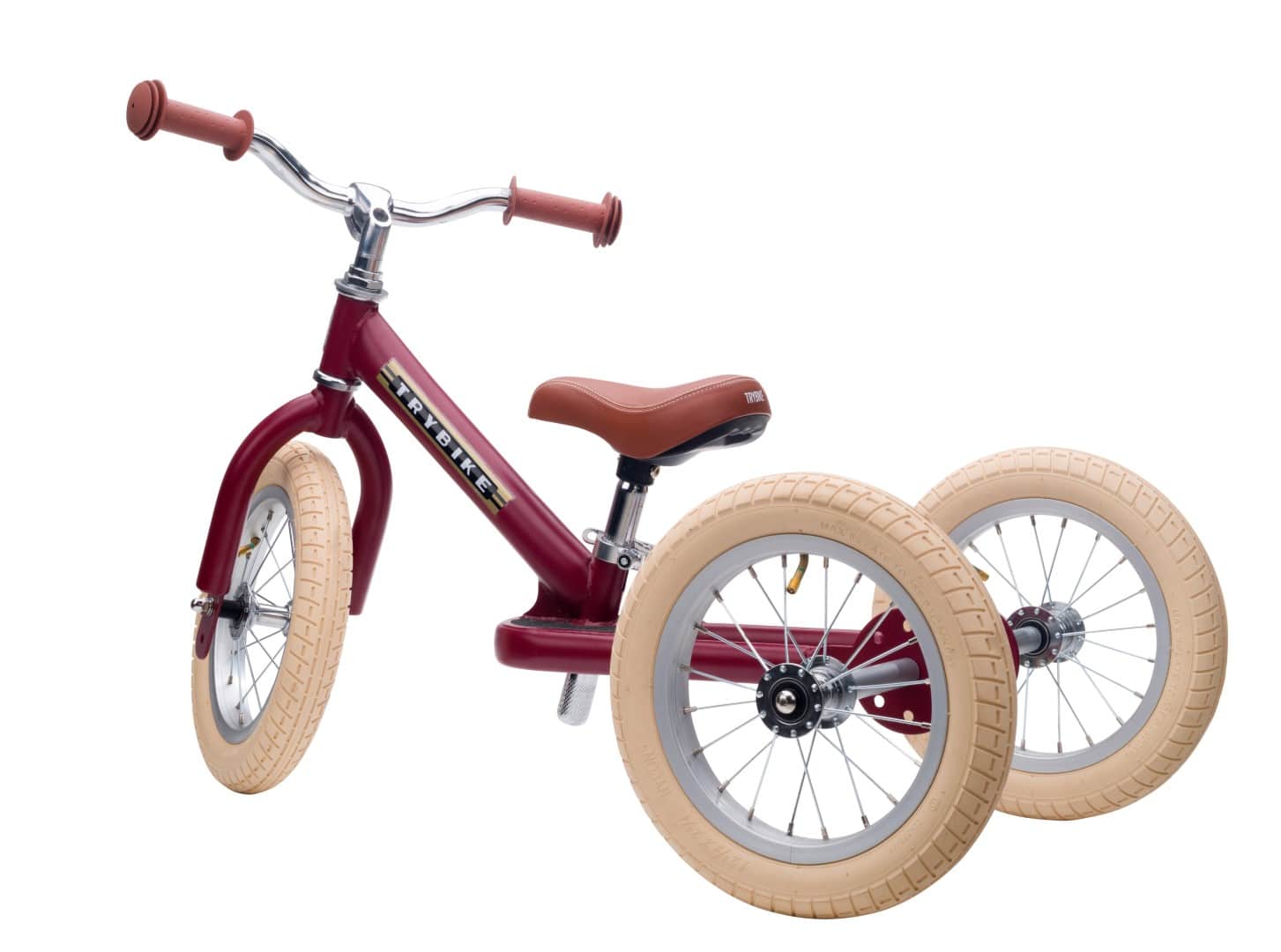Trybike | Bicicleta din Otel Fara Pedale | Vintage Rosu